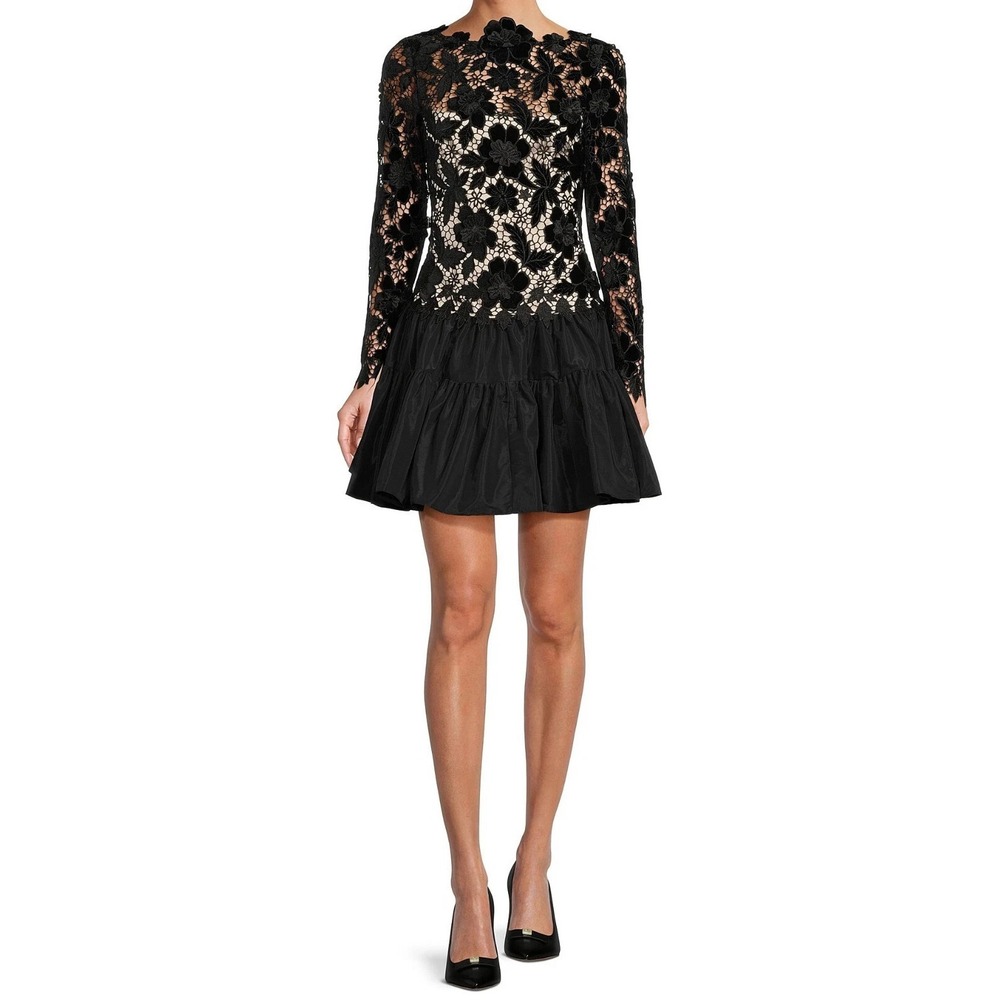 New Born on Fifth Melani, Hertz Gemma Dress Sz 16 Lace Taffeta Floral Msrp $270